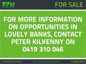 Lovely Banks, address available on request