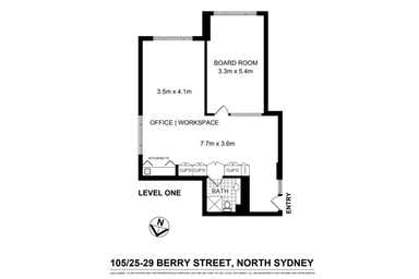 105/25-29 Berry Street North Sydney NSW 2060 - Floor Plan 1