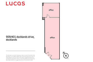 909/401 Docklands Drive Docklands VIC 3008 - Floor Plan 1