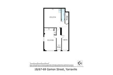 1b/67-69 Gamon Street Yarraville VIC 3013 - Floor Plan 1