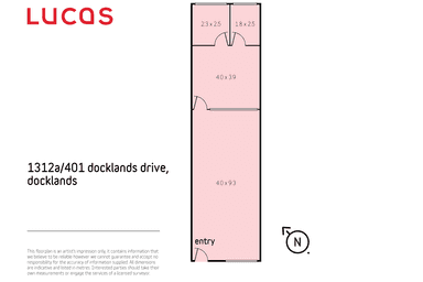 1312A/401 Docklands Drive Docklands VIC 3008 - Floor Plan 1