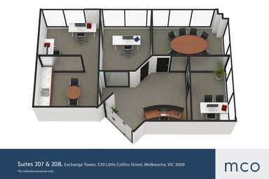 Exchange Tower, Suites 207 & 208, 530 Little Collins Street Melbourne VIC 3000 - Floor Plan 1