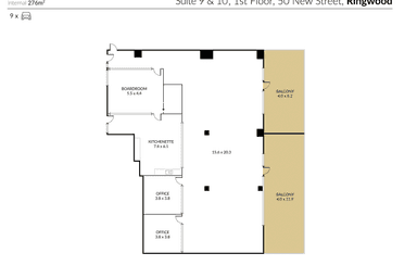 Suites 9 & 10, 50 New Street Ringwood VIC 3134 - Floor Plan 1
