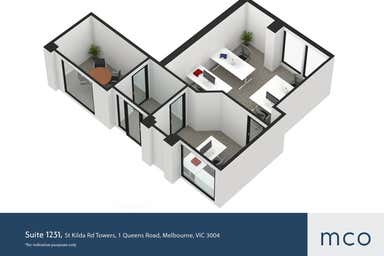 St Kilda Rd Towers, Suite 1231, 1 Queens Road Melbourne VIC 3004 - Floor Plan 1