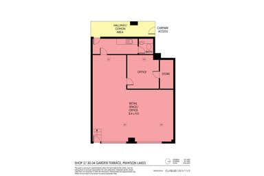 Shop 2, 30-34 Garden Terrace Mawson Lakes SA 5095 - Floor Plan 1