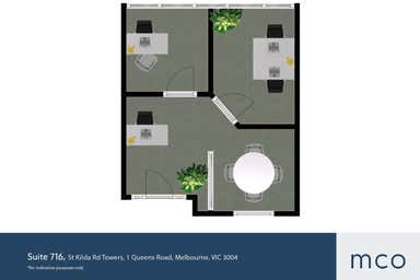 St Kilda Road Towers, Suite 716, 1 Queens Road Melbourne VIC 3004 - Floor Plan 1
