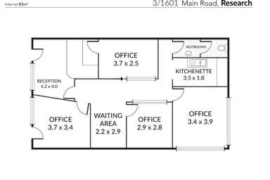 Suite 3A, 1601 Main Road Research VIC 3095 - Floor Plan 1