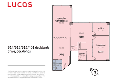 914/915/916, 401  Docklands Drive Docklands VIC 3008 - Floor Plan 1