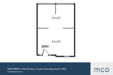 St Kilda Rd Towers, Suite 1404, 1 Queens Road Melbourne VIC 3004 - Floor Plan 1