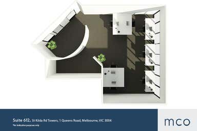 St Kilda Road Towers, Suite 612, 1 Queens Road Melbourne VIC 3004 - Floor Plan 1