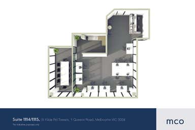 St Kilda Rd Towers, Suite 1114/1115, 1 Queens Road Melbourne VIC 3004 - Floor Plan 1