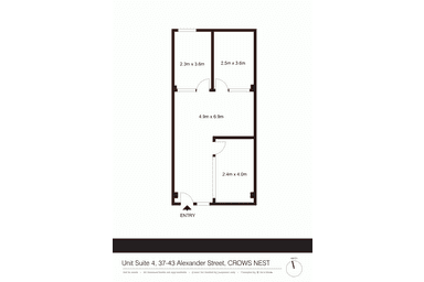 Suite 4, 37 - 43 Alexander Street Crows Nest NSW 2065 - Floor Plan 1
