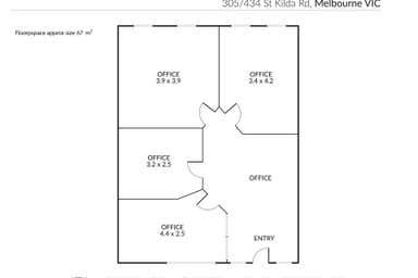 305/434 St Kilda Road Melbourne VIC 3004 - Floor Plan 1