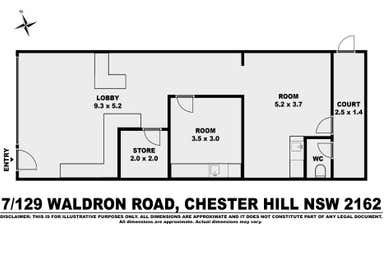 7/129-137 Waldron Road Chester Hill NSW 2162 - Floor Plan 1