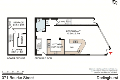 Shop, 371-373 Bourke Street Darlinghurst NSW 2010 - Floor Plan 1