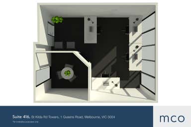 St Kilda Road Towers, Suite 416, 1 Queens Road Melbourne VIC 3004 - Floor Plan 1