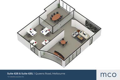 St Kilda Rd Towers, Suites 628 & 630, 1 Queens Road Melbourne VIC 3004 - Floor Plan 1