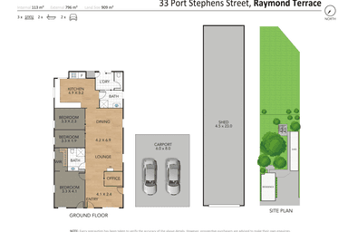 36 Carmichael Street &, 33 Port Stephens Street Raymond Terrace NSW 2324 - Floor Plan 1