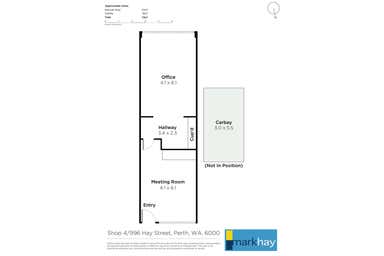 Office 4, 996 Hay Street Perth WA 6000 - Floor Plan 1