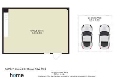 G02, 247 Coward Street Mascot NSW 2020 - Floor Plan 1