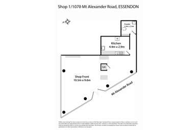 Shop 1, 1072 Mt Alexander Road Essendon VIC 3040 - Floor Plan 1