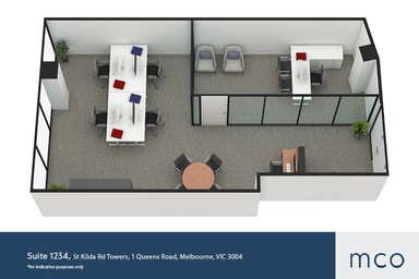 St Kilda Rd Towers, Suite 1234, 1 Queens Road Melbourne VIC 3004 - Floor Plan 1