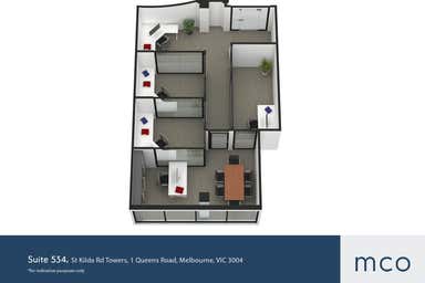 St Kilda Rd Towers, Suite 534, 1 Queens Road Melbourne VIC 3004 - Floor Plan 1