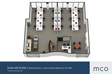 St Kilda Rd Towers, Suites 632 & 634, 1 Queens Road Melbourne VIC 3004 - Floor Plan 1