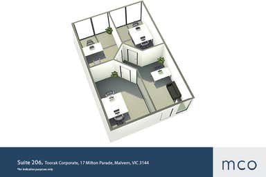 Toorak Corporate, Suite 206, 17-33 Milton Parade Malvern VIC 3144 - Floor Plan 1