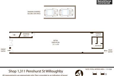 1/311 Penshurst Street Willoughby NSW 2068 - Floor Plan 1