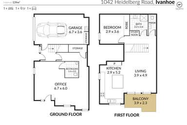 1042 Heidelberg Road Ivanhoe VIC 3079 - Floor Plan 1