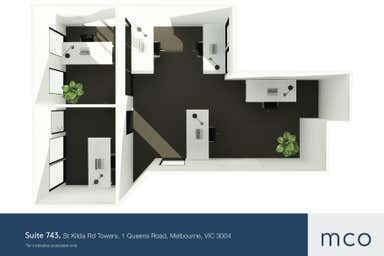 St Kilda Rd Towers, Suite 743, 1 Queens Road Melbourne VIC 3004 - Floor Plan 1