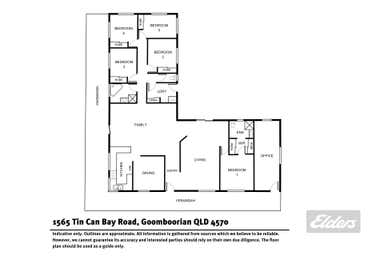 Lindols, 1565 Tin Can Bay Road Goomboorian QLD 4570 - Floor Plan 1