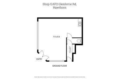 Shop G, 672 Glenferrie Road Hawthorn VIC 3122 - Floor Plan 1