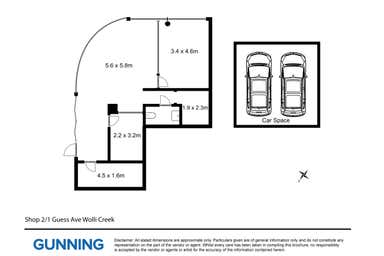 Shop 2/1 Guess Avenue Wolli Creek NSW 2205 - Floor Plan 1