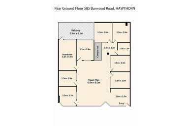 Rear Ground Floor, 585 Burwood Road Hawthorn VIC 3122 - Floor Plan 1