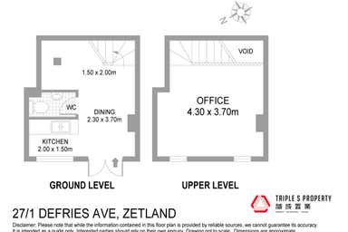 27/1 Defries Avenue Zetland NSW 2017 - Floor Plan 1