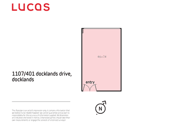 1107/401 Docklands Drive Docklands VIC 3008 - Floor Plan 1