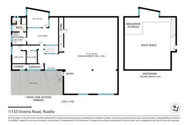 Level 1, 133 Victoria Road Rozelle NSW 2039 - Floor Plan 1