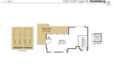 G07, 109 Cape Street Heidelberg VIC 3084 - Floor Plan 1