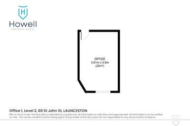 Office 1 Level 2, 68-70 Saint John Street Launceston TAS 7250 - Floor Plan 1