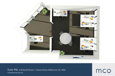 St Kilda Rd Towers, Suite 916, 1 Queens Road Melbourne VIC 3004 - Floor Plan 1