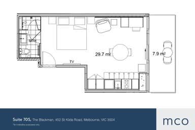 The Kinson, Apartment 705, 452 St Kilda Road Melbourne VIC 3004 - Floor Plan 1