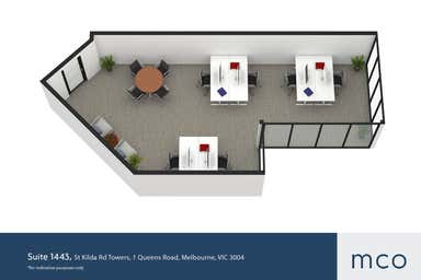 St Kilda Road Towers, Suite 1443, 1 Queens Road Melbourne VIC 3004 - Floor Plan 1