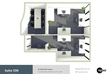 St Kilda Rd Towers, Suite 336, 1 Queens Road Melbourne VIC 3004 - Floor Plan 1