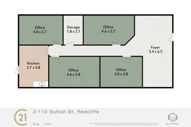 2/110 Sutton Street Redcliffe QLD 4020 - Floor Plan 1