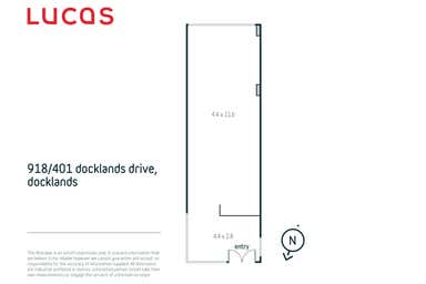 918/401 Docklands Drive Docklands VIC 3008 - Floor Plan 1