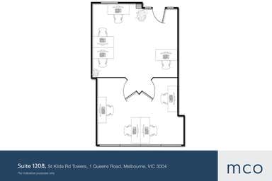 St Kilda Rd Towers, Suite 1208, 1 Queens Road Melbourne VIC 3004 - Floor Plan 1