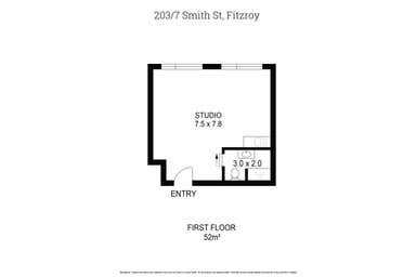 203/7 Smith Street Fitzroy VIC 3065 - Floor Plan 1