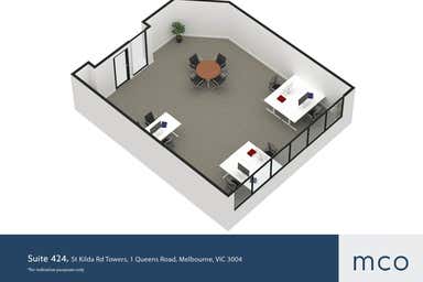 St Kilda Road Towers, Suite 424, 1 Queens Road Melbourne VIC 3004 - Floor Plan 1